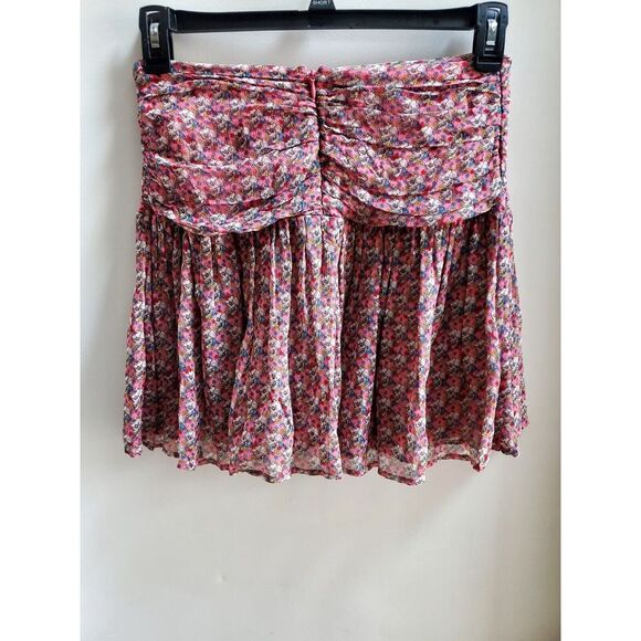 Zadig & Voltaire Javal Mousseline TDM Skirt Rose 36/SM Sugar Skulls Print NWT - Picture 6 of 15